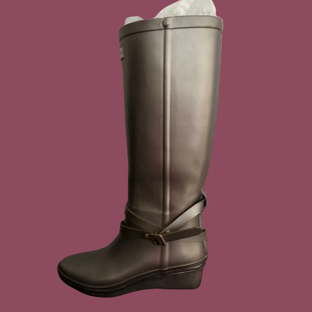 Hunter Andora Tall boot in Titanium - Pre- Loved Size 8 - Picture 2 of 7